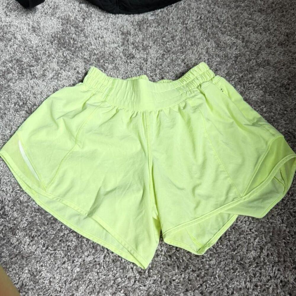 Lululemon Women's Yellow and Green Shorts